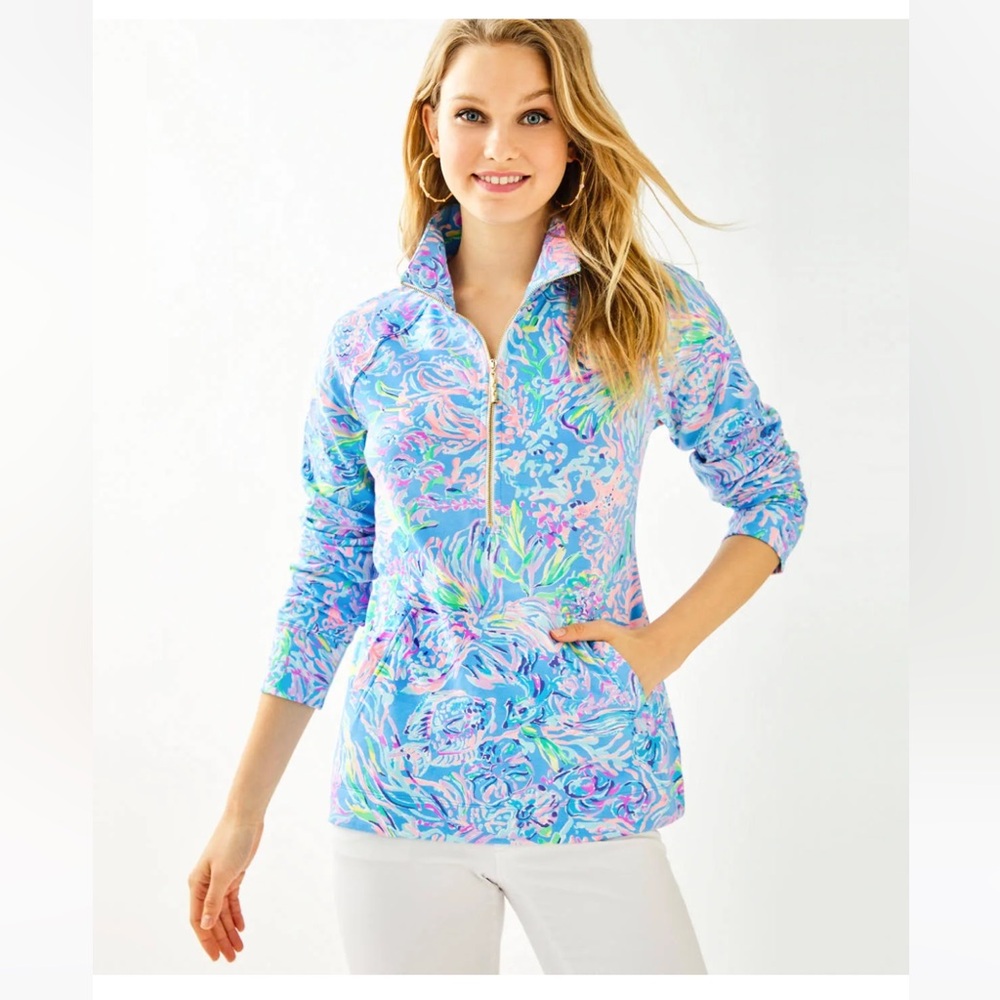 EUC Lily Pulitzer popover in “All together now” print